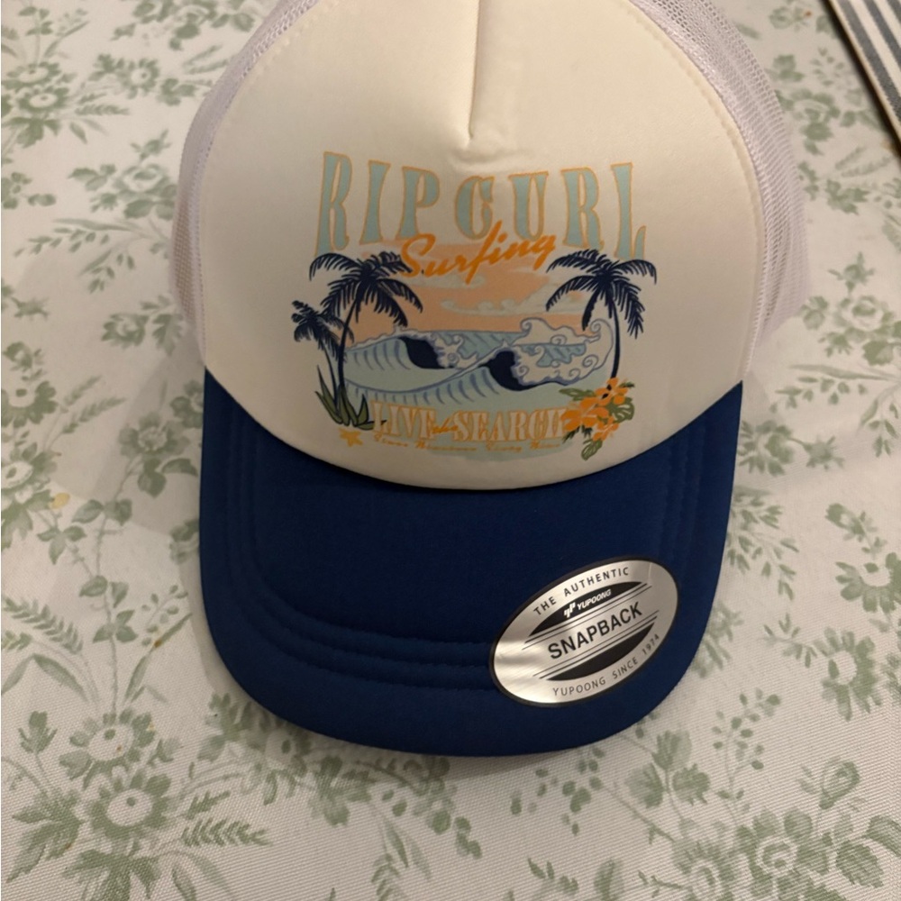 Rip Curl White and Blue Surf Cap